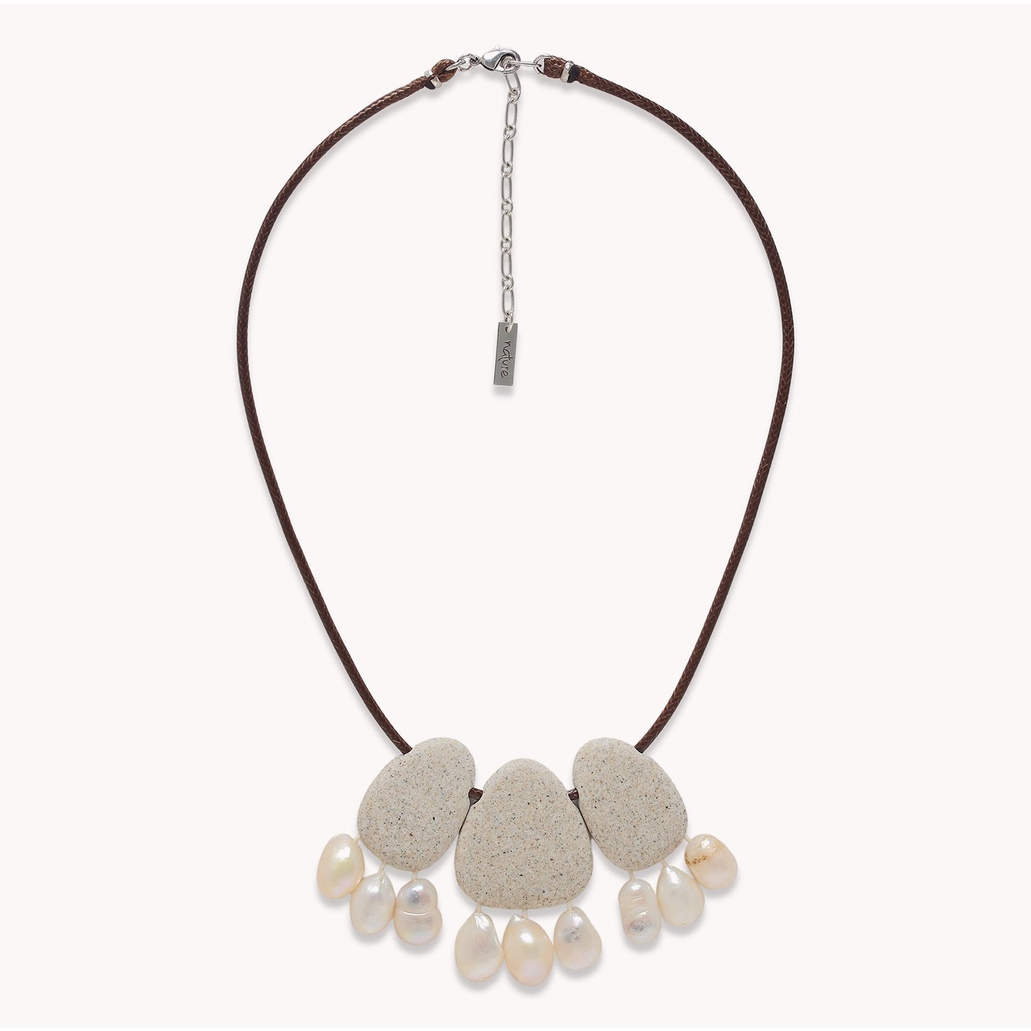 Collier Bora Bora Nature Bijoux perles de culture laiton 15--43954