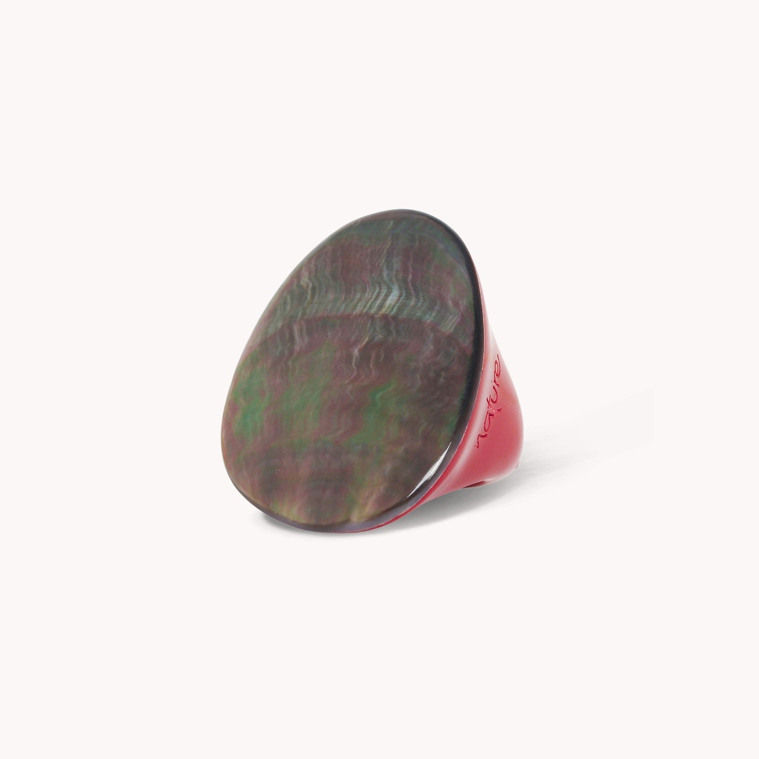 Bague Nature Bijoux Sumida Nacre Noire 19--27010