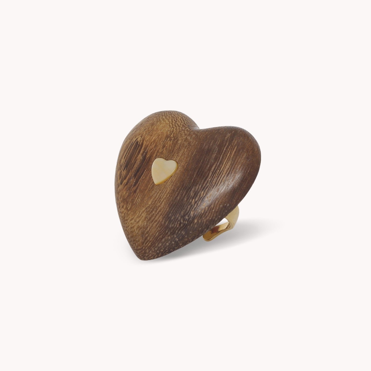 Bague Nature Bijoux Wild Heart coeur bois de robles 19--27035