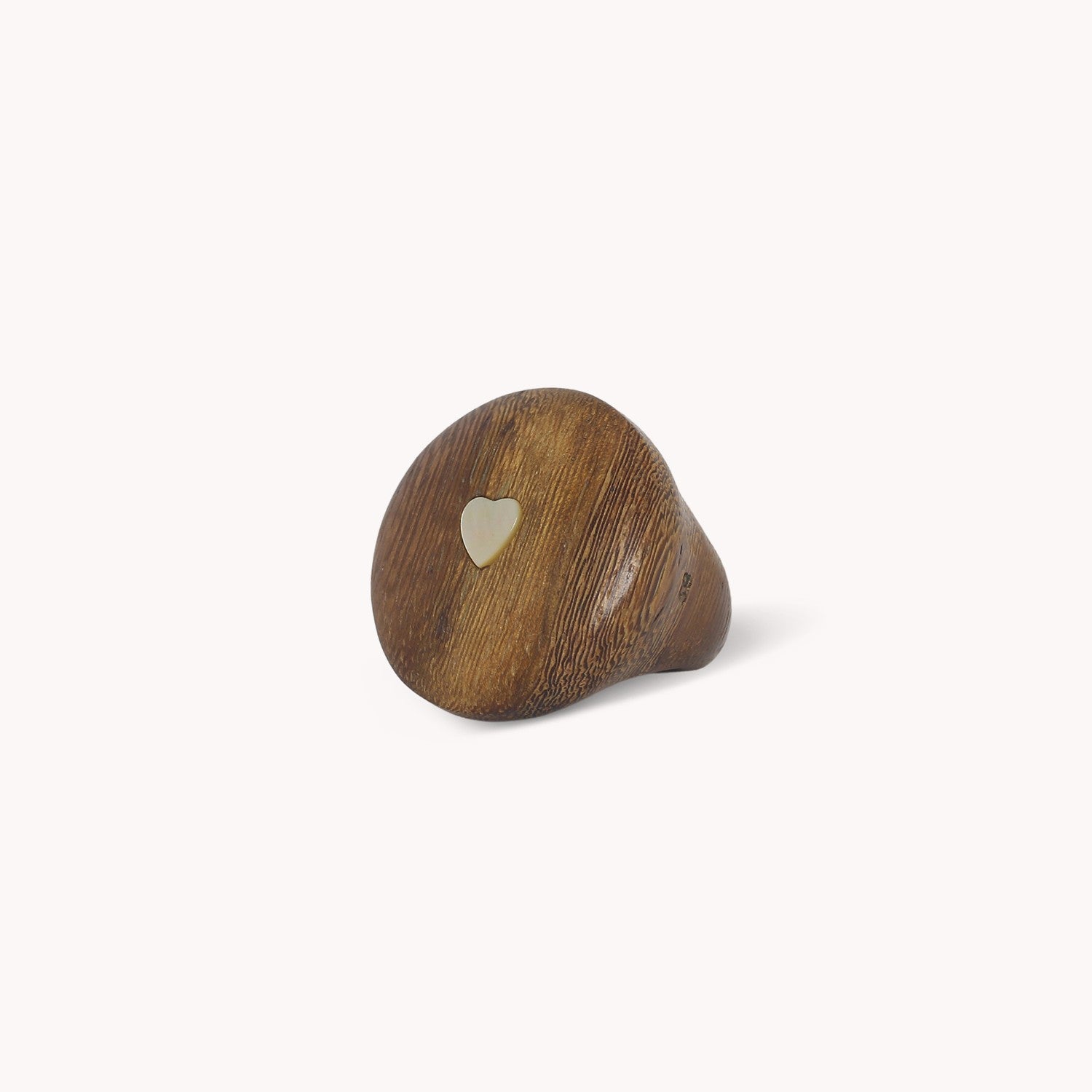 Bague Nature Bijoux Wild Heart bois robles nacre 19--27037