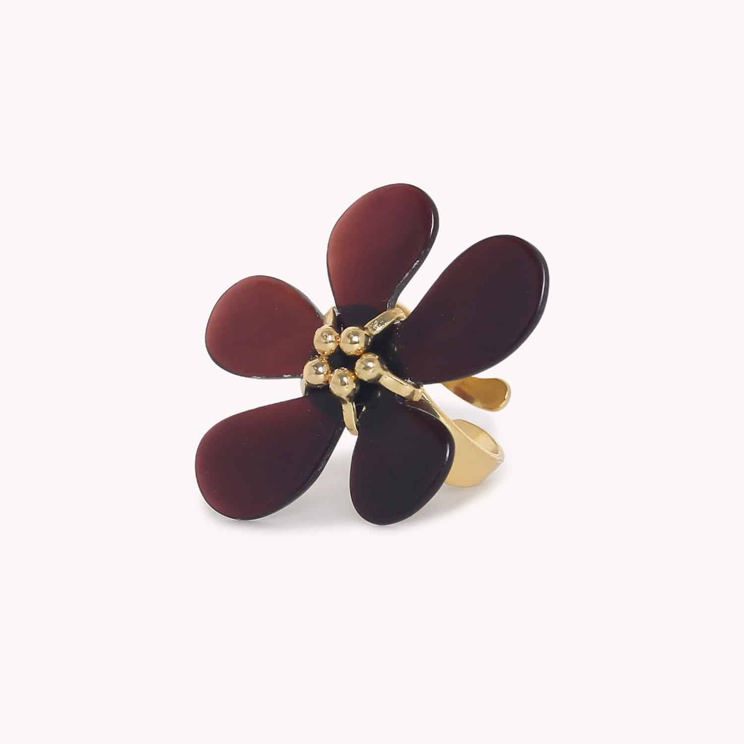 Bague Nature Bijoux Belle De Nuit nacre noire 19--27070