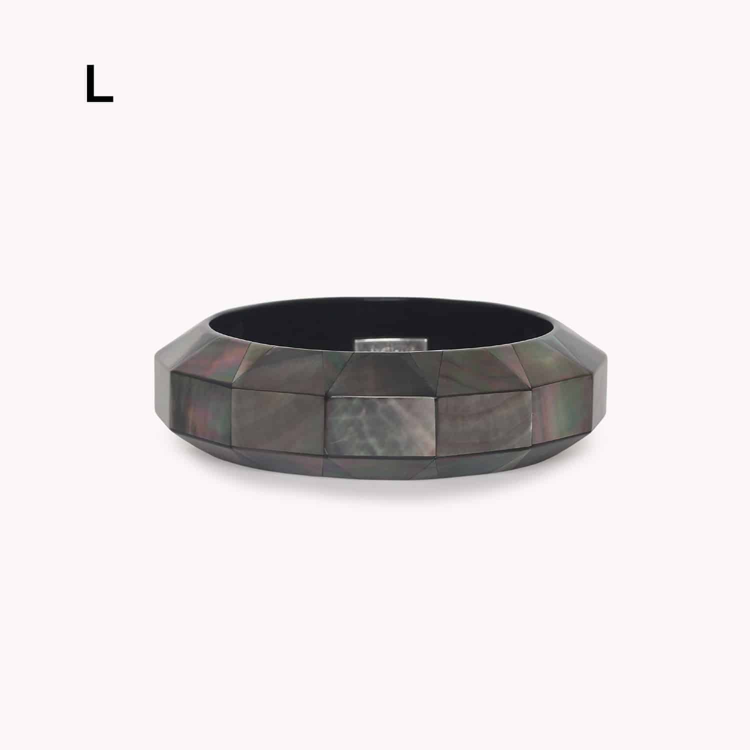 Bracelet Vendome Jonc XL Nacre Facetée 13--44629 Nature Bijoux