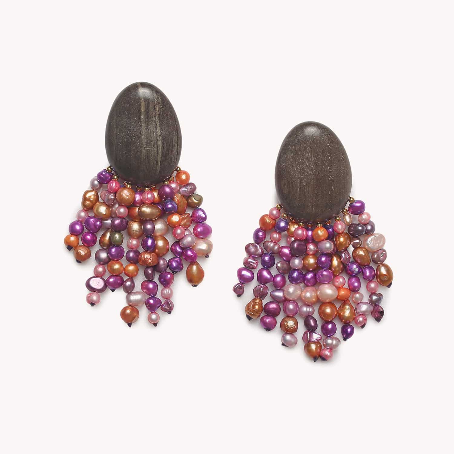 Boucles d'oreilles Éditions Limitées perles fuschia 11EL90891 Nature Bijoux