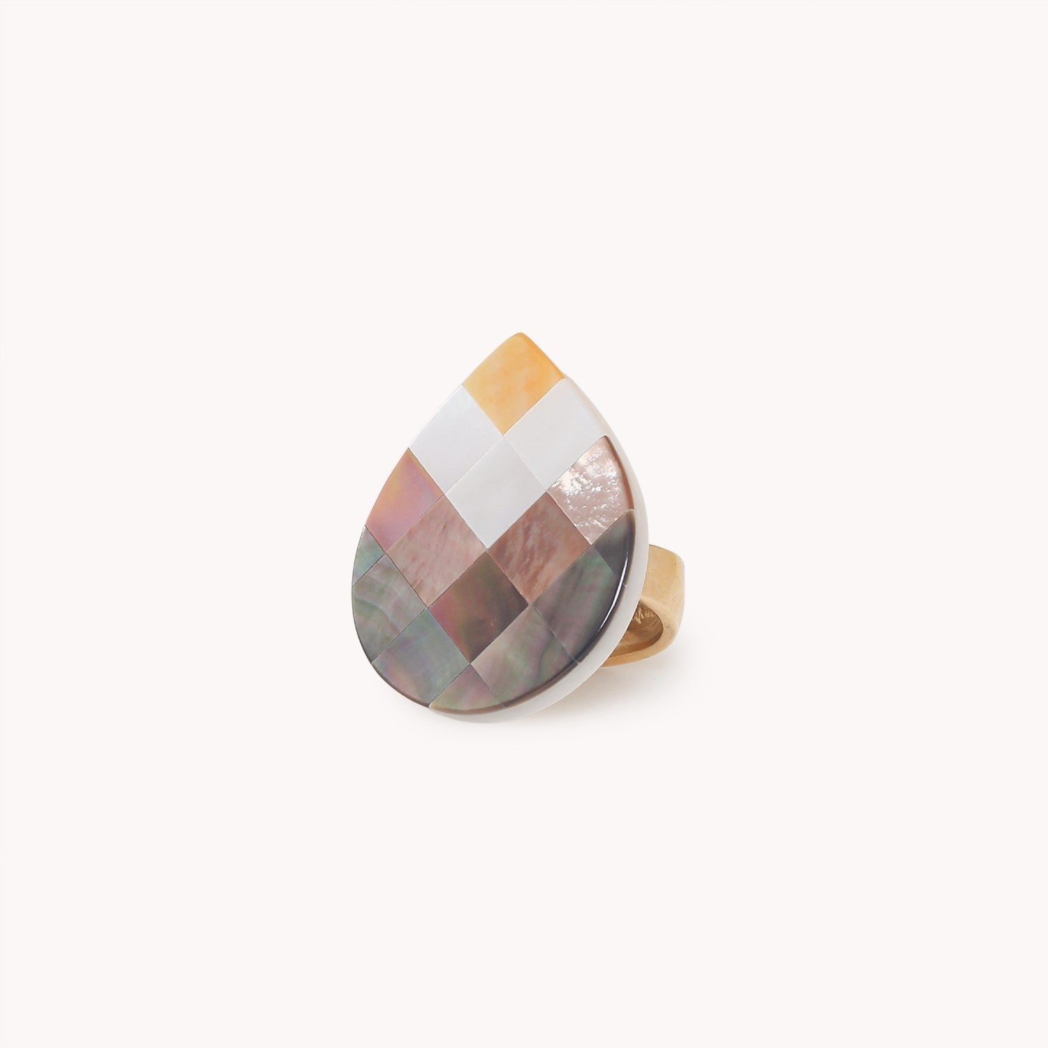 Bague Nature Bijoux San Lazzaro marqueterie ajustable 19CP25853