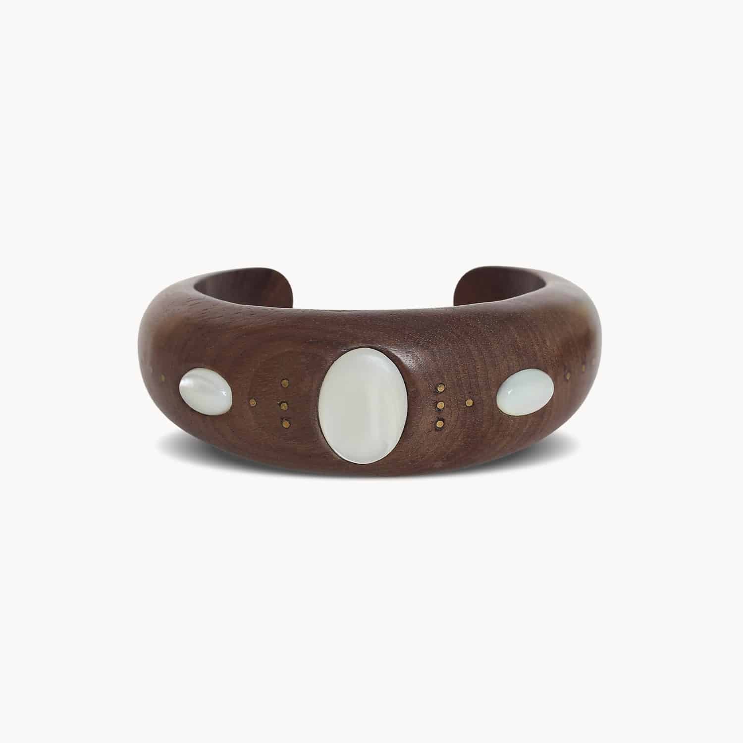 Bracelet Oman jonc 3 cabochons en nacre Nature Bijoux 13--44680