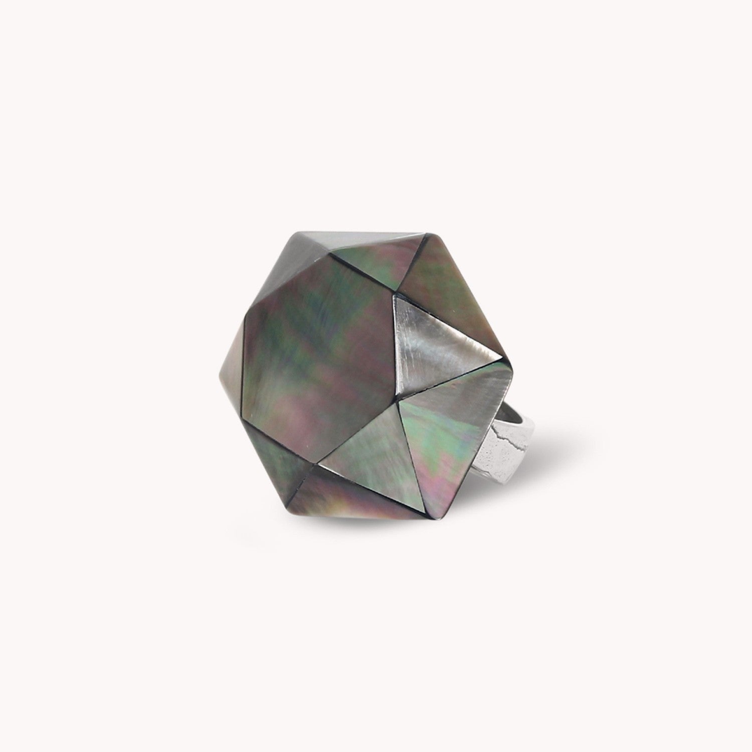 Bague Vendome nacre facettée 19--27027 Nature Bijoux