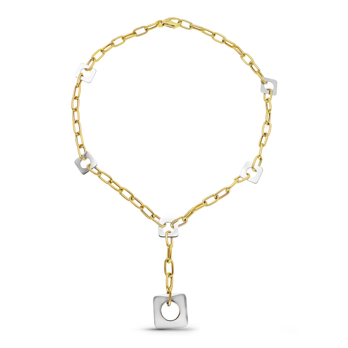 Motifs Necklace in 18k Two-tone Gold