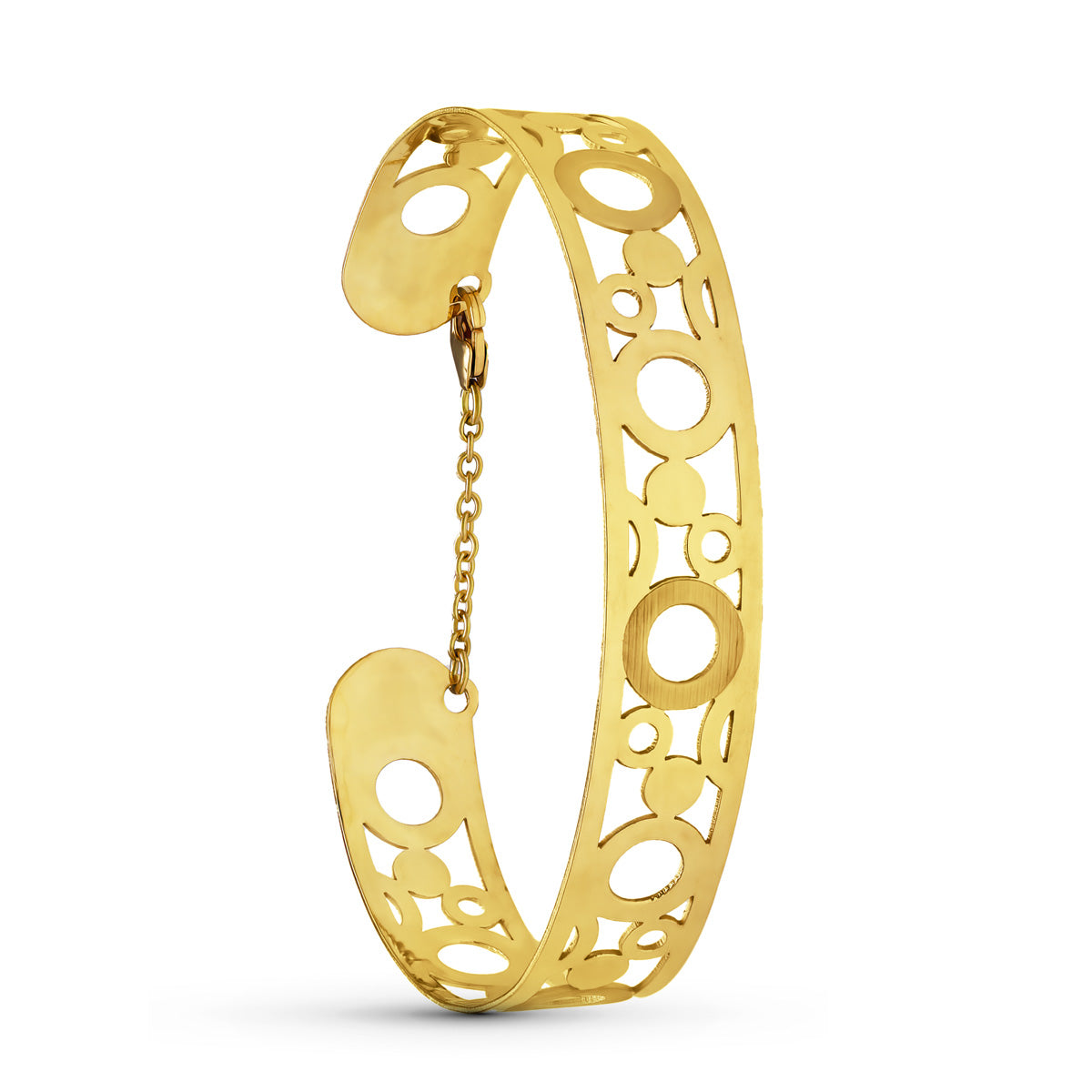 18K Laser Circles Armbånd 12 mm