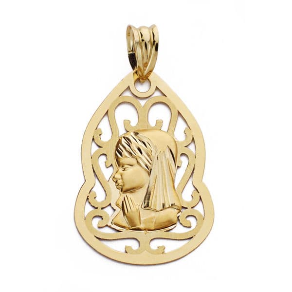 Virgin Girl Medal 18K 27X18 mm