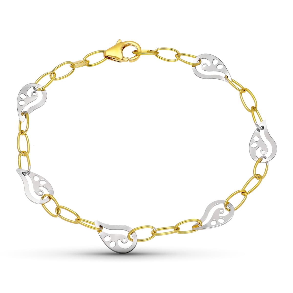 18K Two-Tone Gold Bracelet Patterns