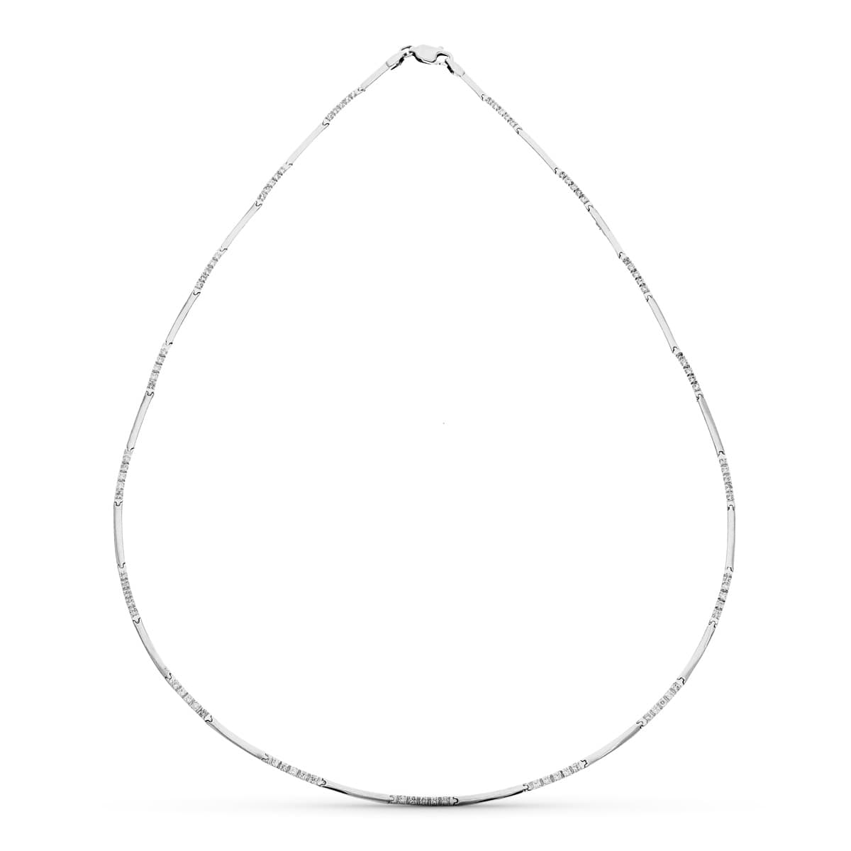 Collana in oro bianco 18 carati con zirconio