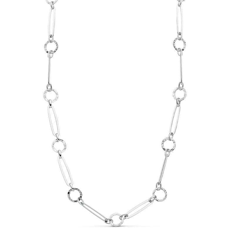 Colar Colar Ouro Branco 18K 45 Cm