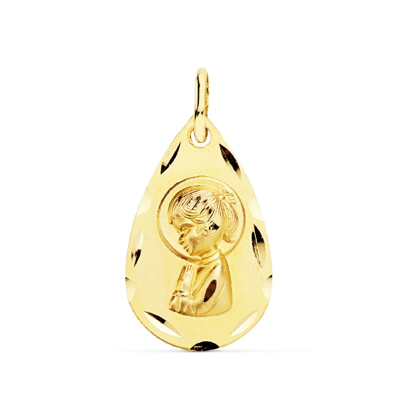 18K Virgin Girl Medal 19X11 mm