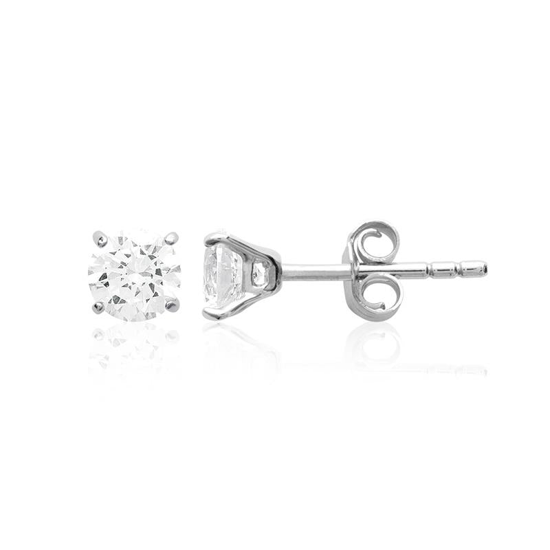 Serti - Stud earrings - Silver