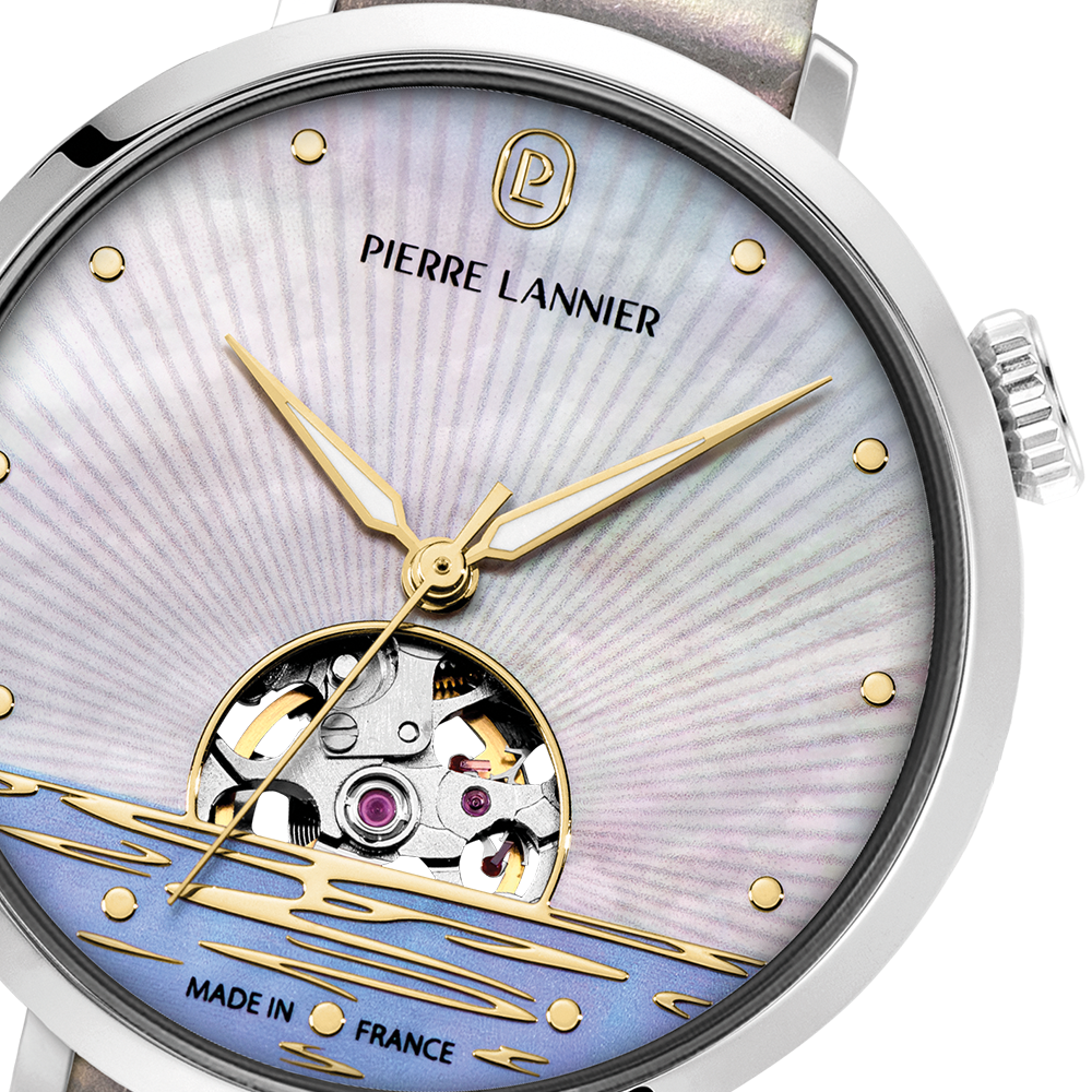 Montre femme Pierre Lannier AUSTRALE 150H900 – cadran blanc bracelet cuir blanc – vue 3