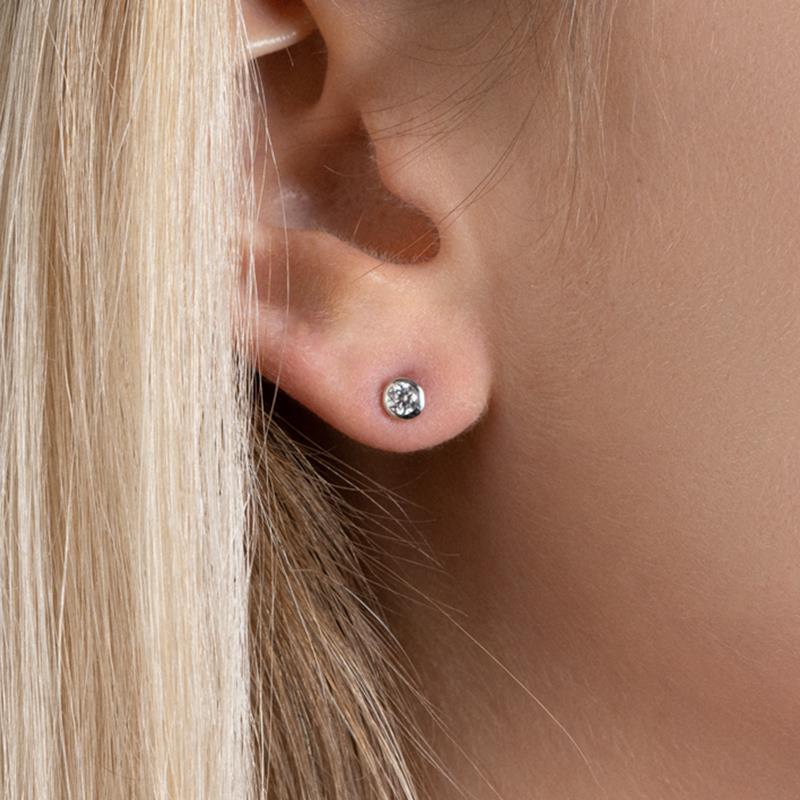 Serti - Stud earrings - Silver