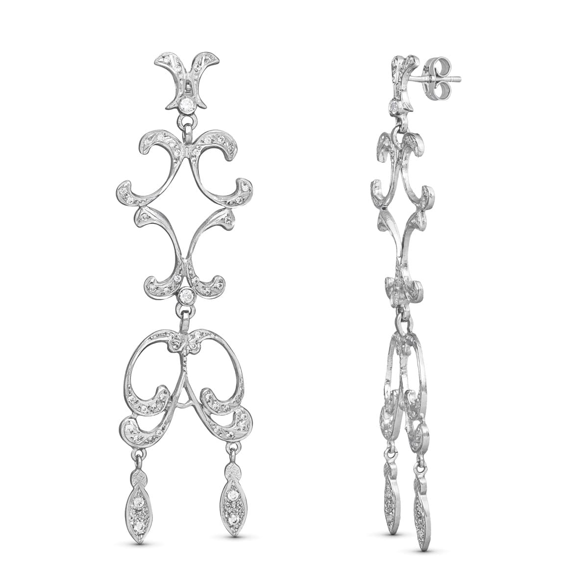 18K White Gold Earrings