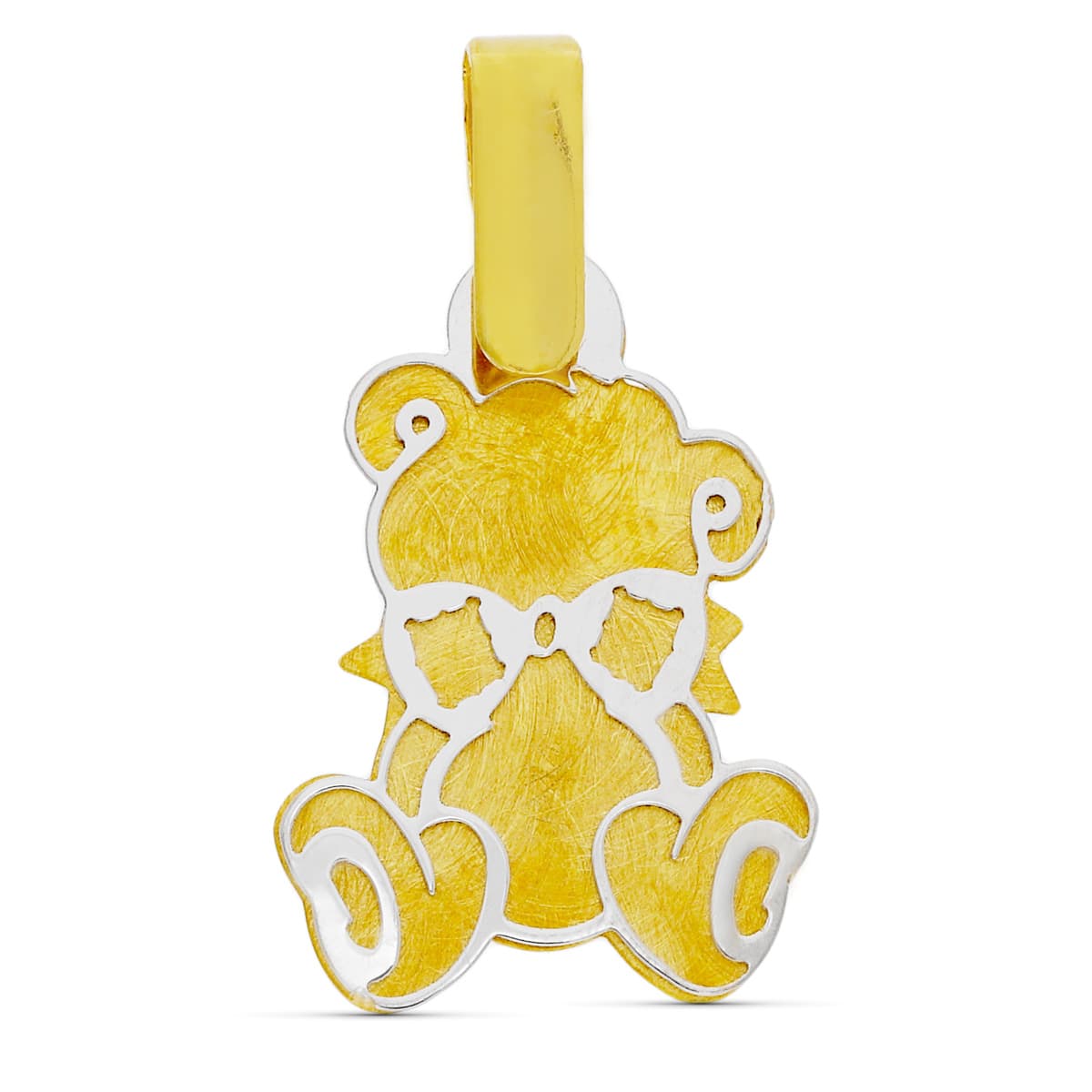 Bear Pendant in 18K Two-tone Gold 16X11 mm