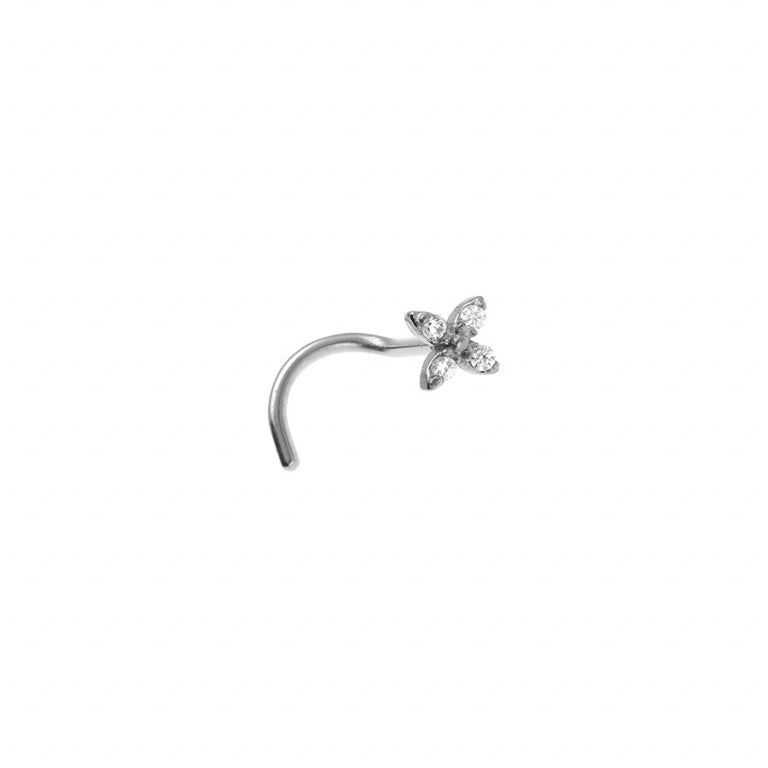 Flower Piercing – Silver Steel | Azulin