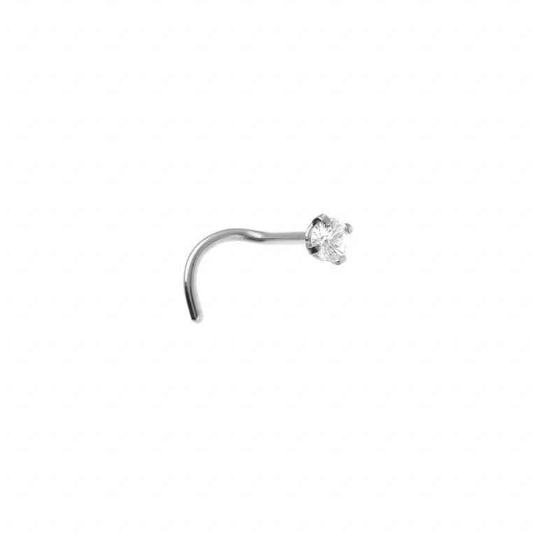 Zirkoniumoxide neuspiercing – zilverstaal | Azulin