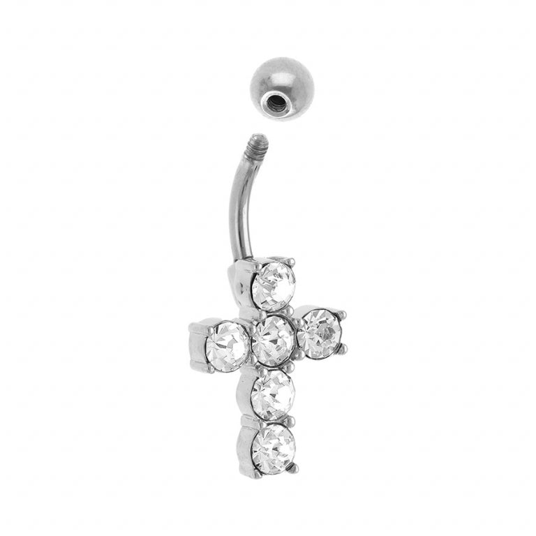 Cross Piercing – Silver Steel | Άποψη Azulin 2