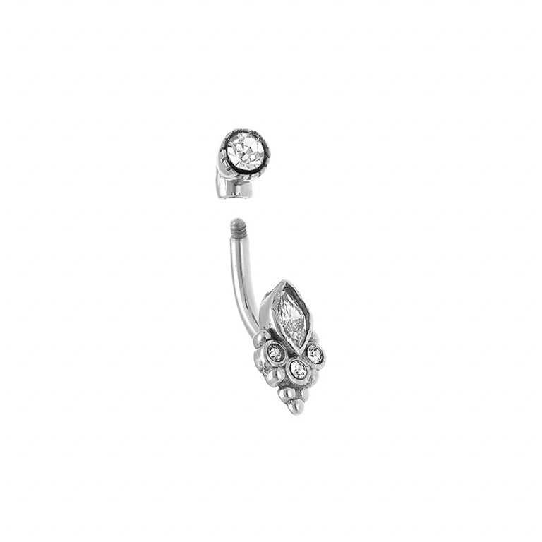 Zirkoniumoxide piercing – Zilverstaal | Azulin-weergave 2
