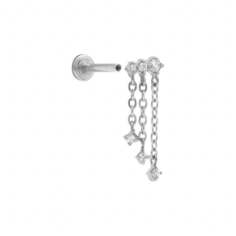 Piercing hänge rader – Silver stål | Azulin view 2