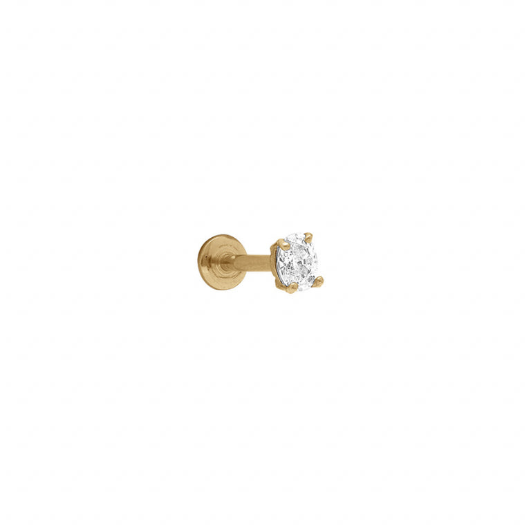 Piercing en acier doré pour oreille helix