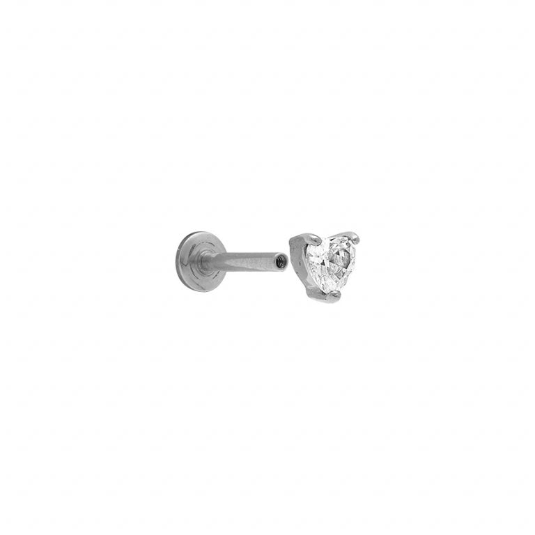 Piercing Coração – Aço Prateado | Azuline ver 2