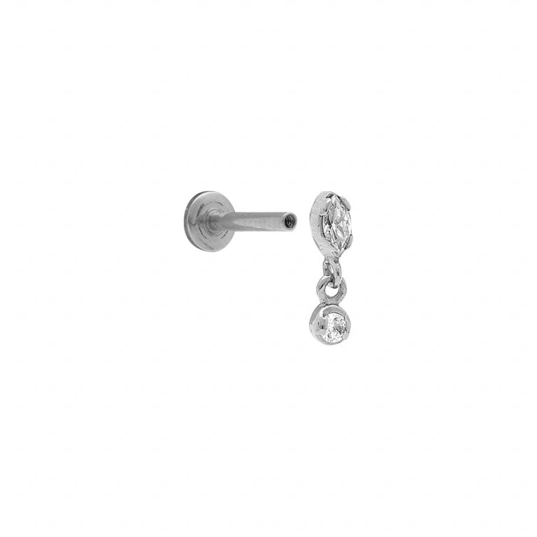Zirkonoxid-Piercing – Silberstahl | Azuline Ansicht 2