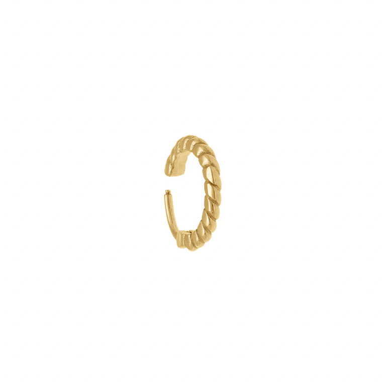 Gedraaide Ringpiercing – Gouden Staal | Azulin-weergave 2