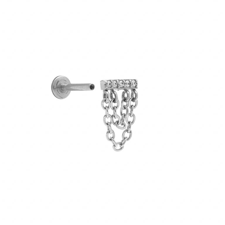Kettingpiercing – Zilverstaal | Azulin-weergave 2
