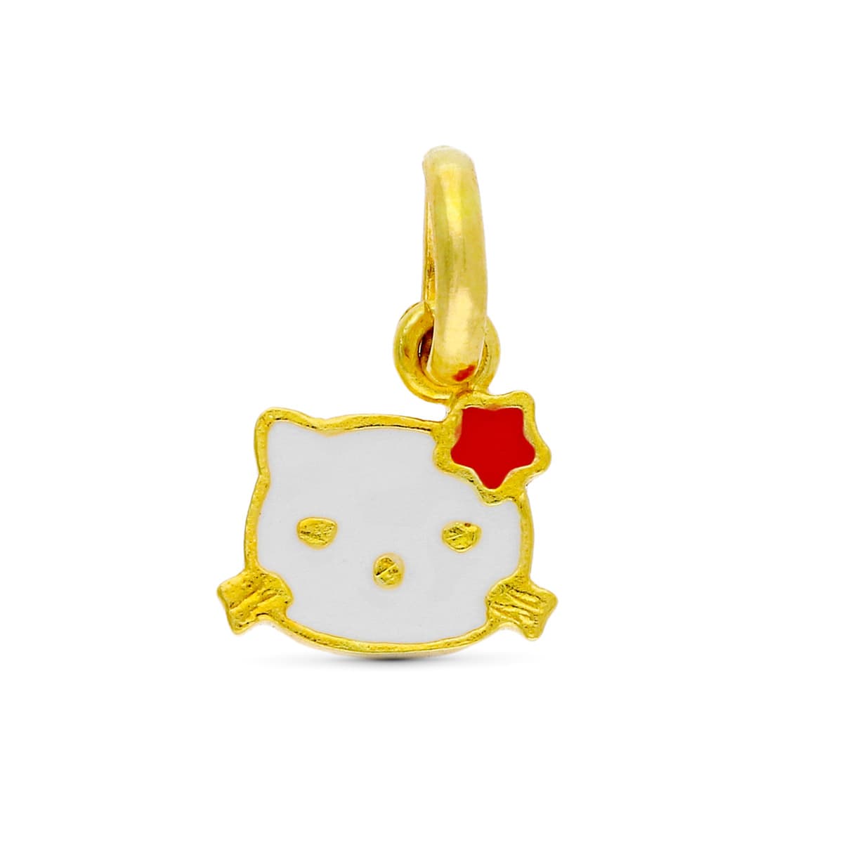 Kitty Kolye Ucu 18K Sarı Altın Mine 10X9 mm