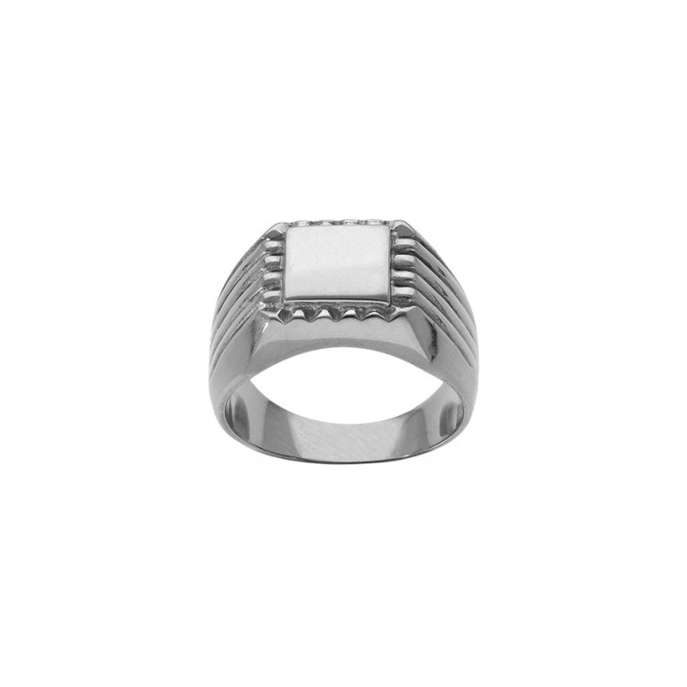 Stålring firkantet plate 10x10 mm polert