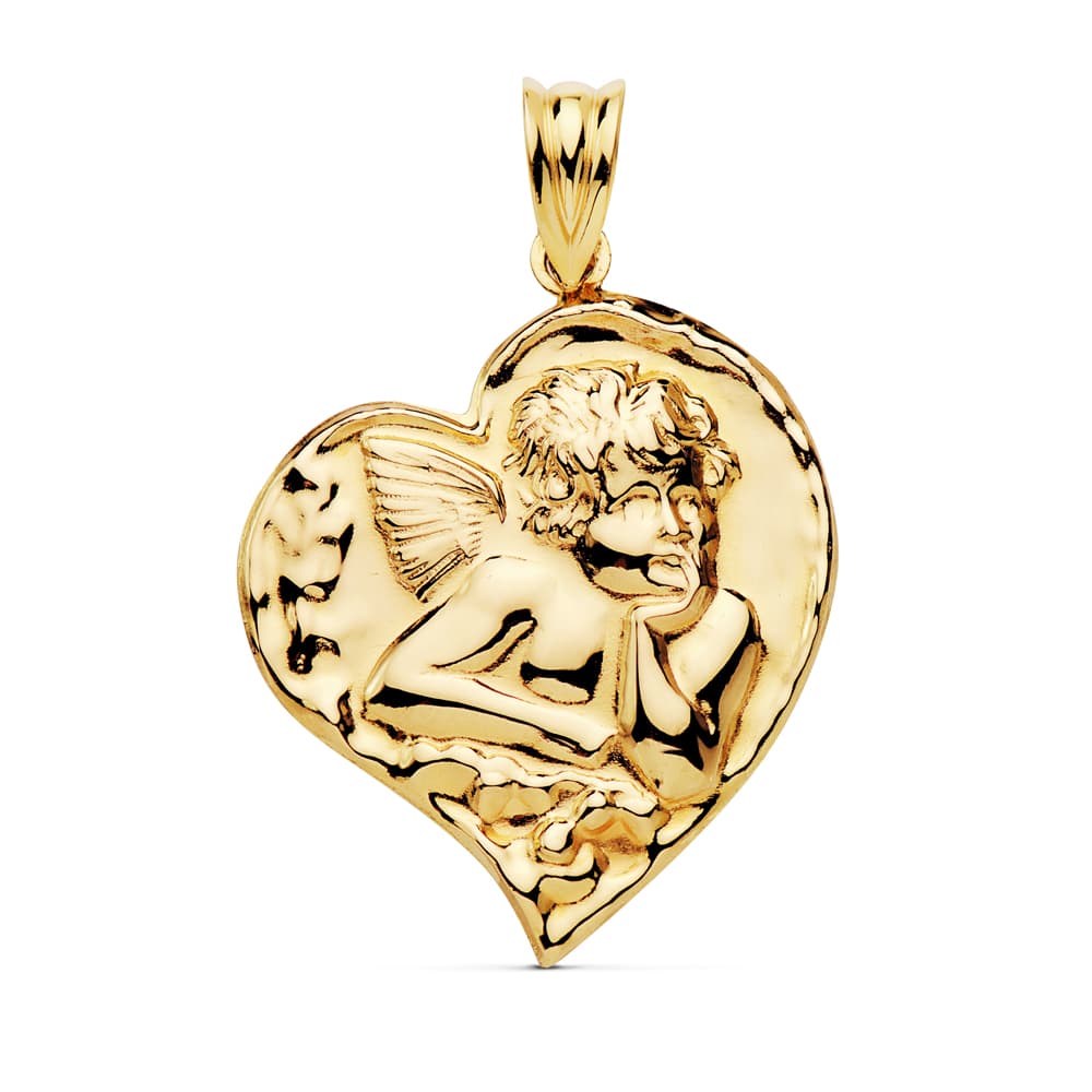 18K gulguld engelvedhæng 25X22MM