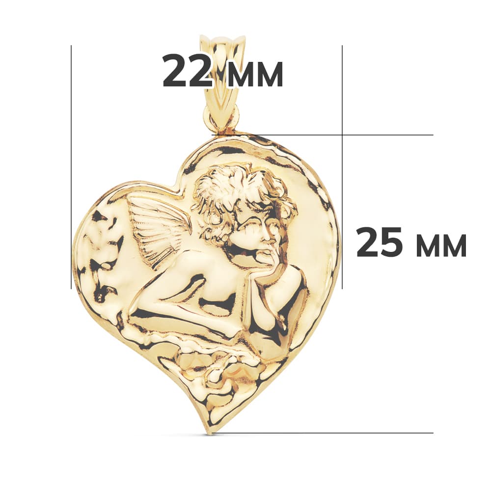 18K gulguld engelvedhæng 25X22MM