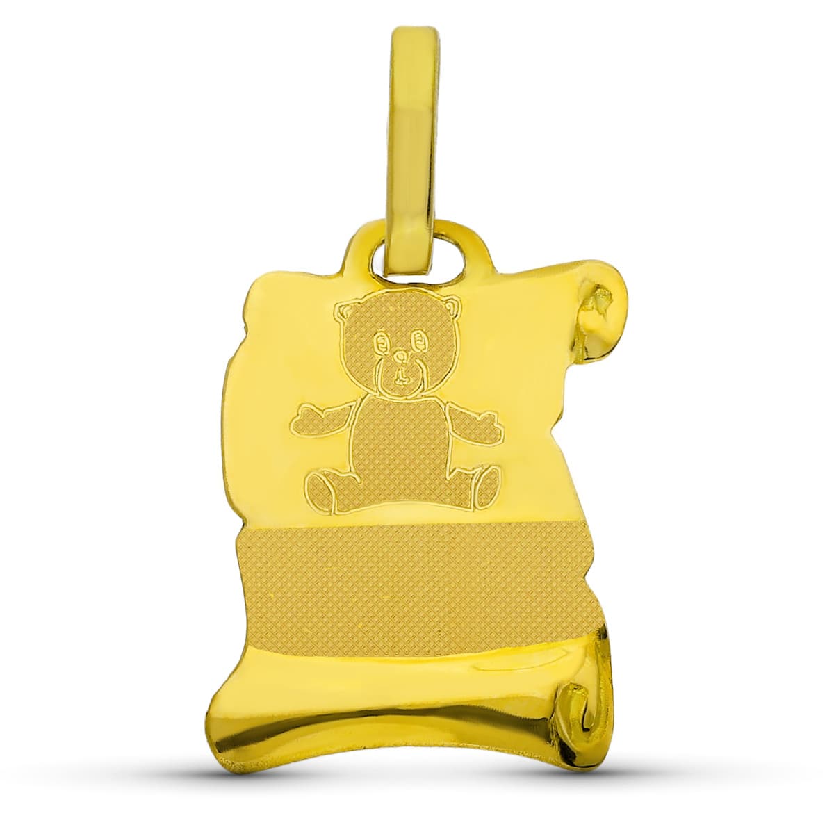 Parchment Bear 18K Yellow Gold 16X11 mm
