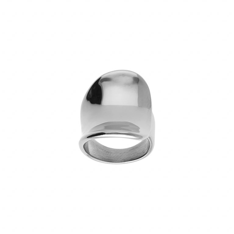 Gebogen ring van gepolijst staal