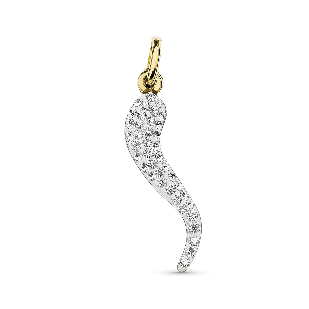 Pandantiv Cornucopia și Zirconi 18K 25 X 6 mm