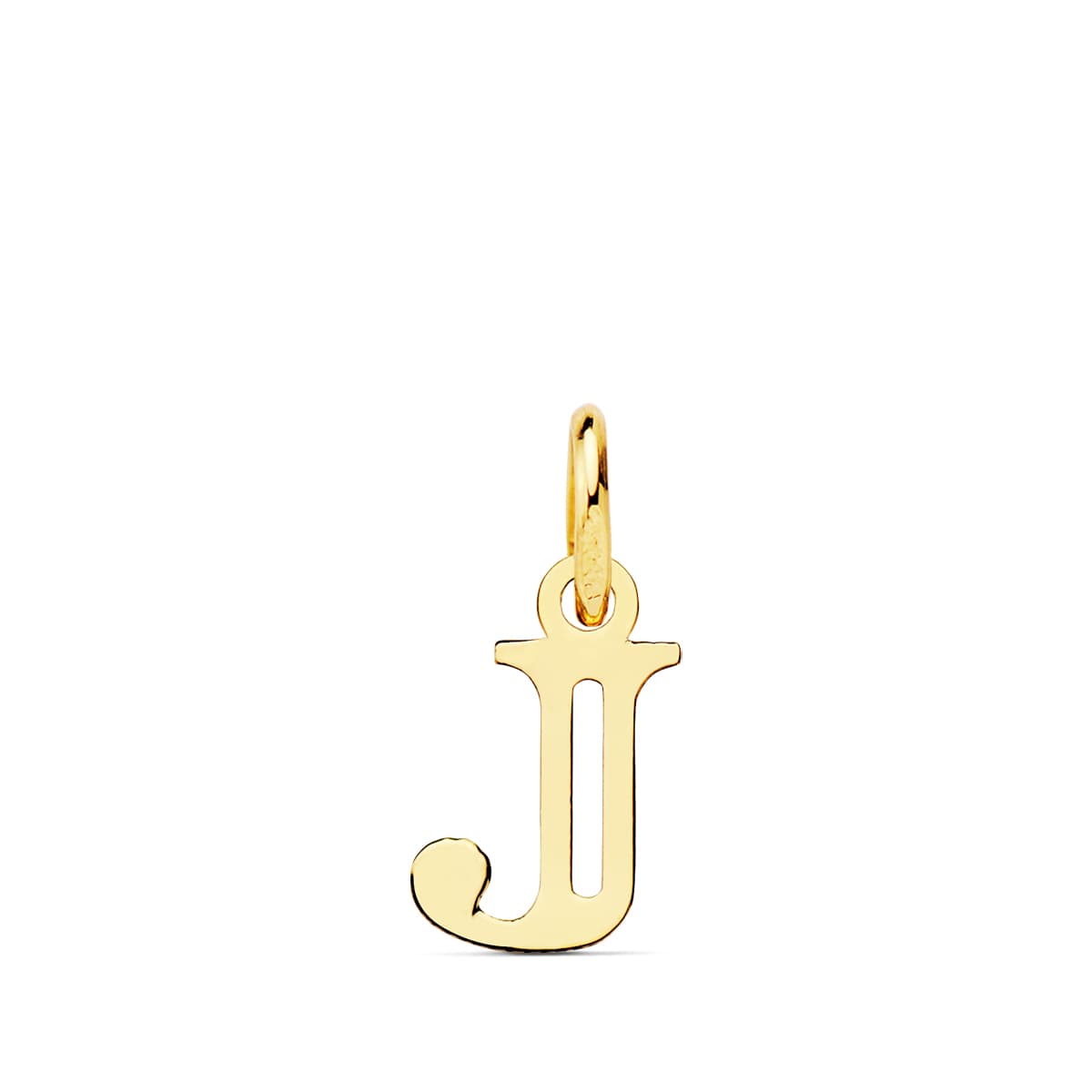 18K gult guld hängsmycke Initial "j" 11X8 mm