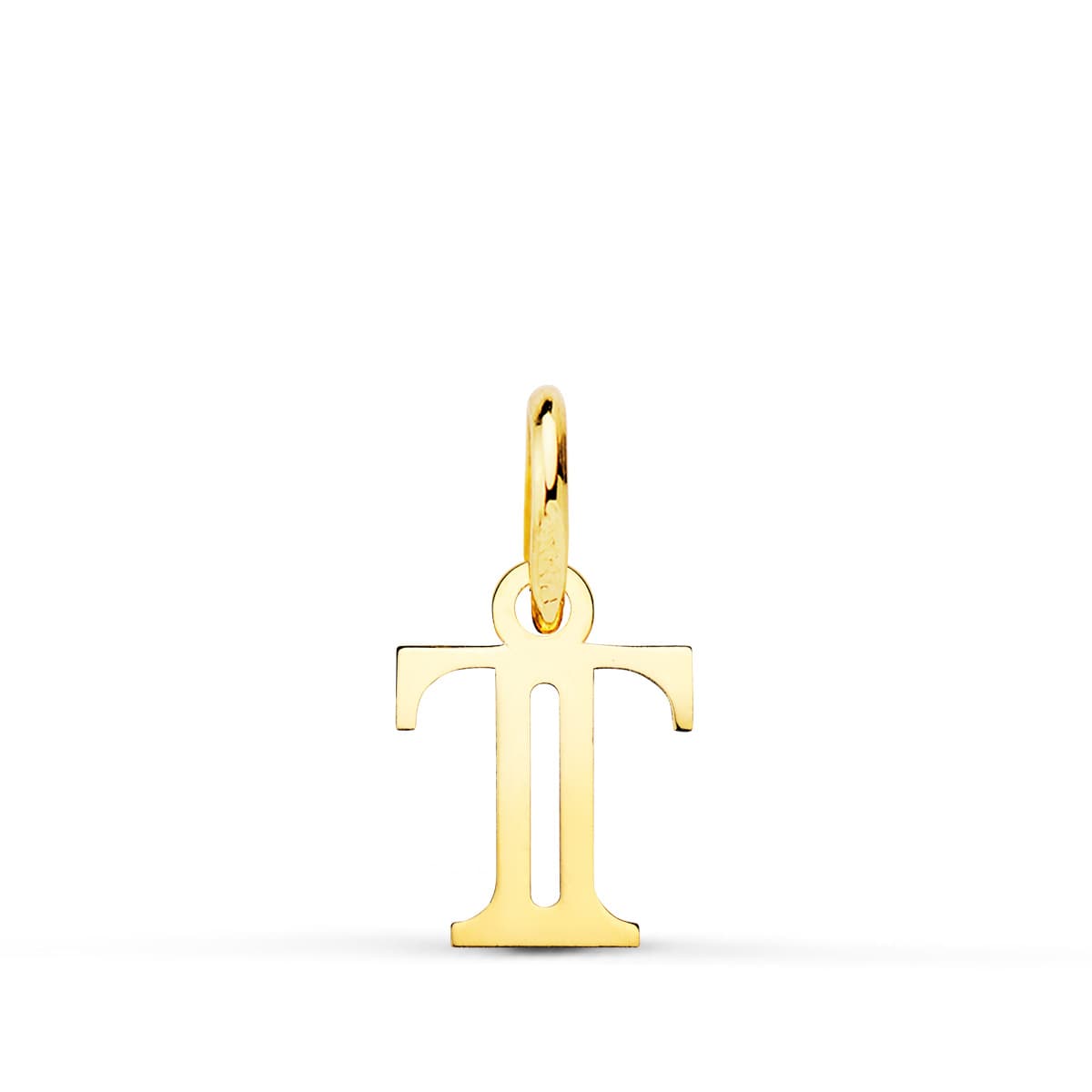 Pendentif Or Jaune 18K Initial "t" 11X9 mm