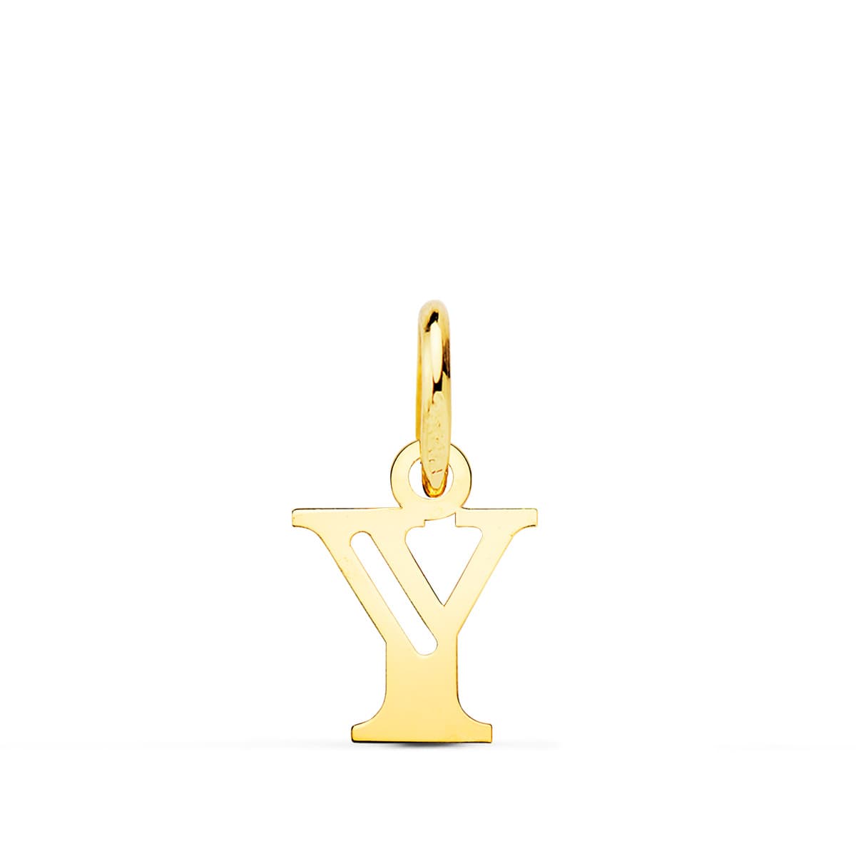 18K gul guld Initial "y" vedhæng 11 X 9 mm