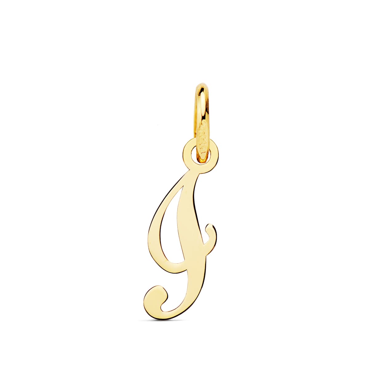 Pendentif Or Jaune 18K Initial "i" 14X7 mm