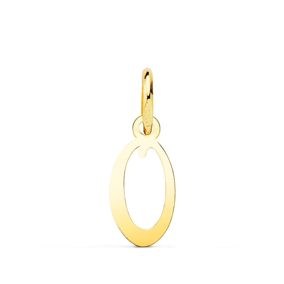 Pendentif Or Jaune 18K Initial "o" 12X6 mm
