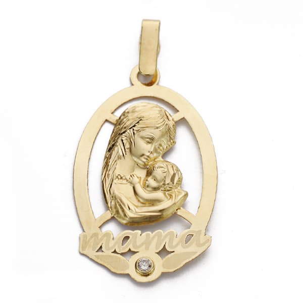 Pendentif Or Jaune 18K Mère Laser 25X16 mm