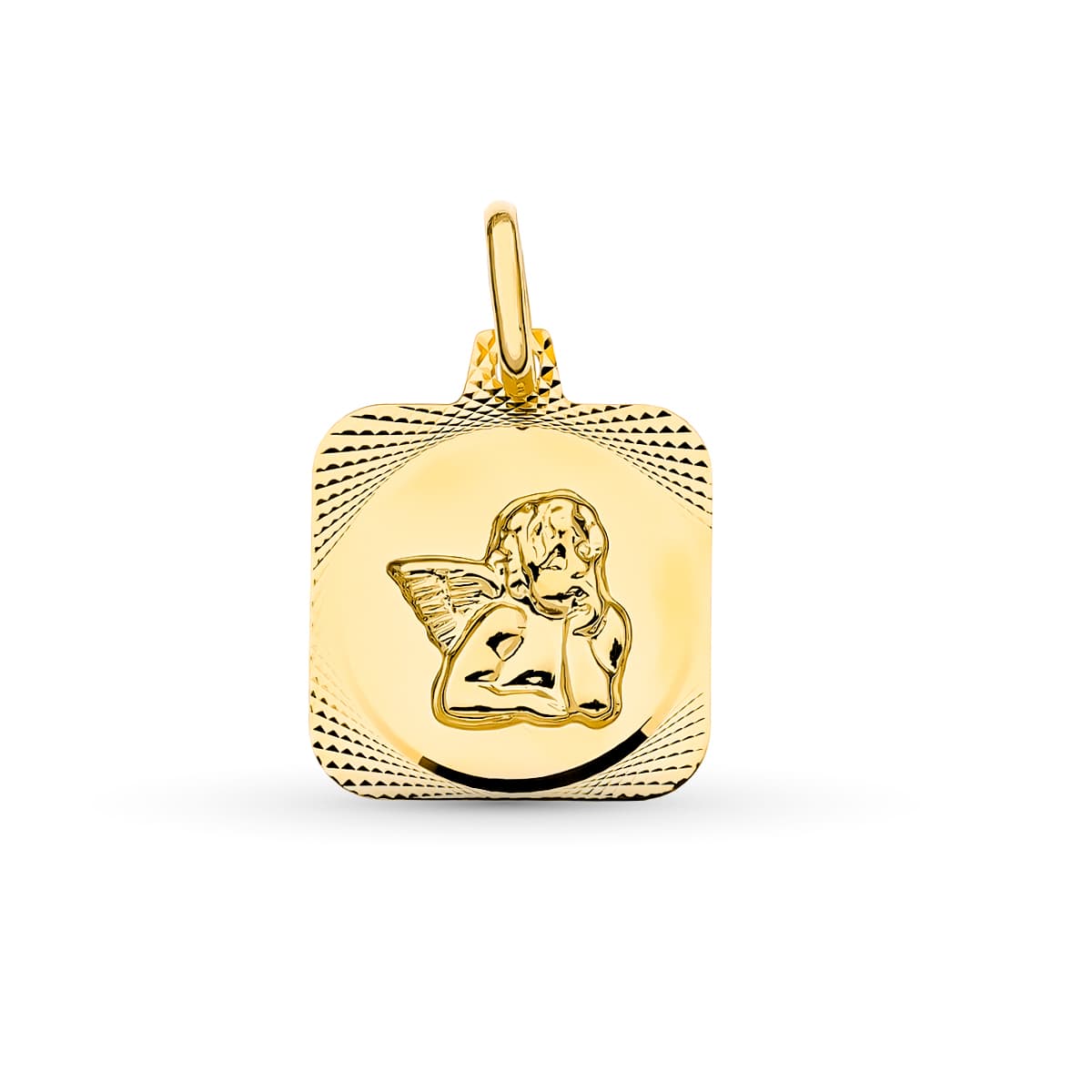 Burlon Angel érem 18K sárga aranyból, 15X13 mm