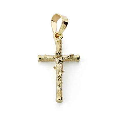 Ciondolo Croce e Cristo 9K. 19X10,5X1,5 mm