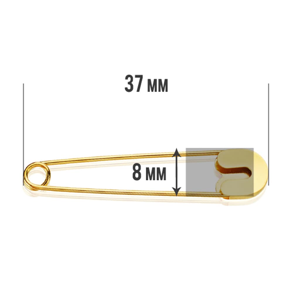 18 k gul guld pin glat gul guld pin