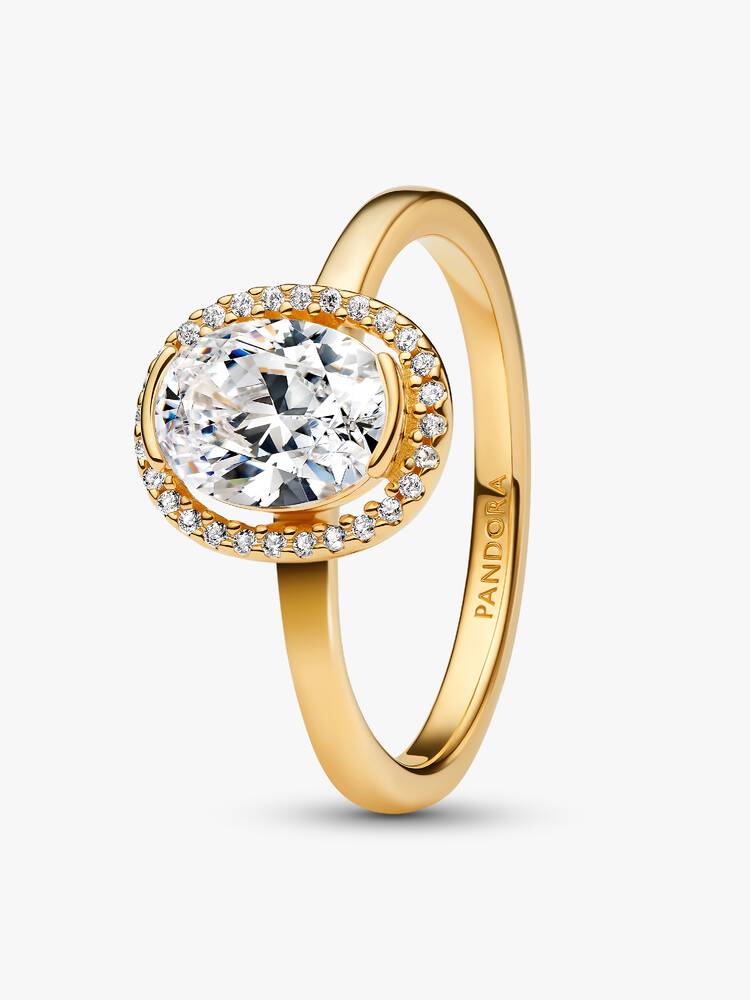 Prsten Pandora - Sparkling Oval Halo | 163802C01