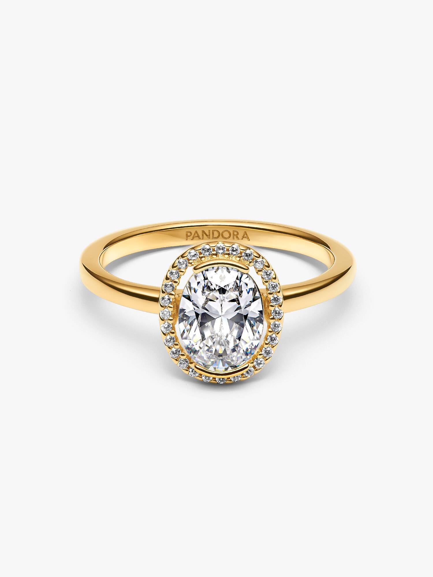 Prsten Pandora - Sparkling Oval Halo | 163802C01
